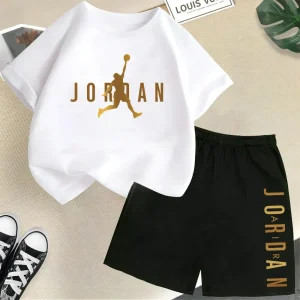 Short Sleeve T-shirt + Shorts 2pcs Set Kids
