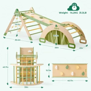 7 in 1 Triangle Set Foldable Wooden Climbing Toy