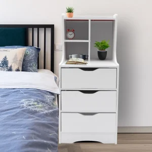 Nightstand Elegant With 3 Drawers
